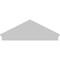 Ekena Millwork Peaked Cap Smooth Architectural PVC Combination Pediment, 56"W x 20-7/8"H x 2-3/4"P (Pitch 6/12) PEDPC056X210PKC00 - alternate 3